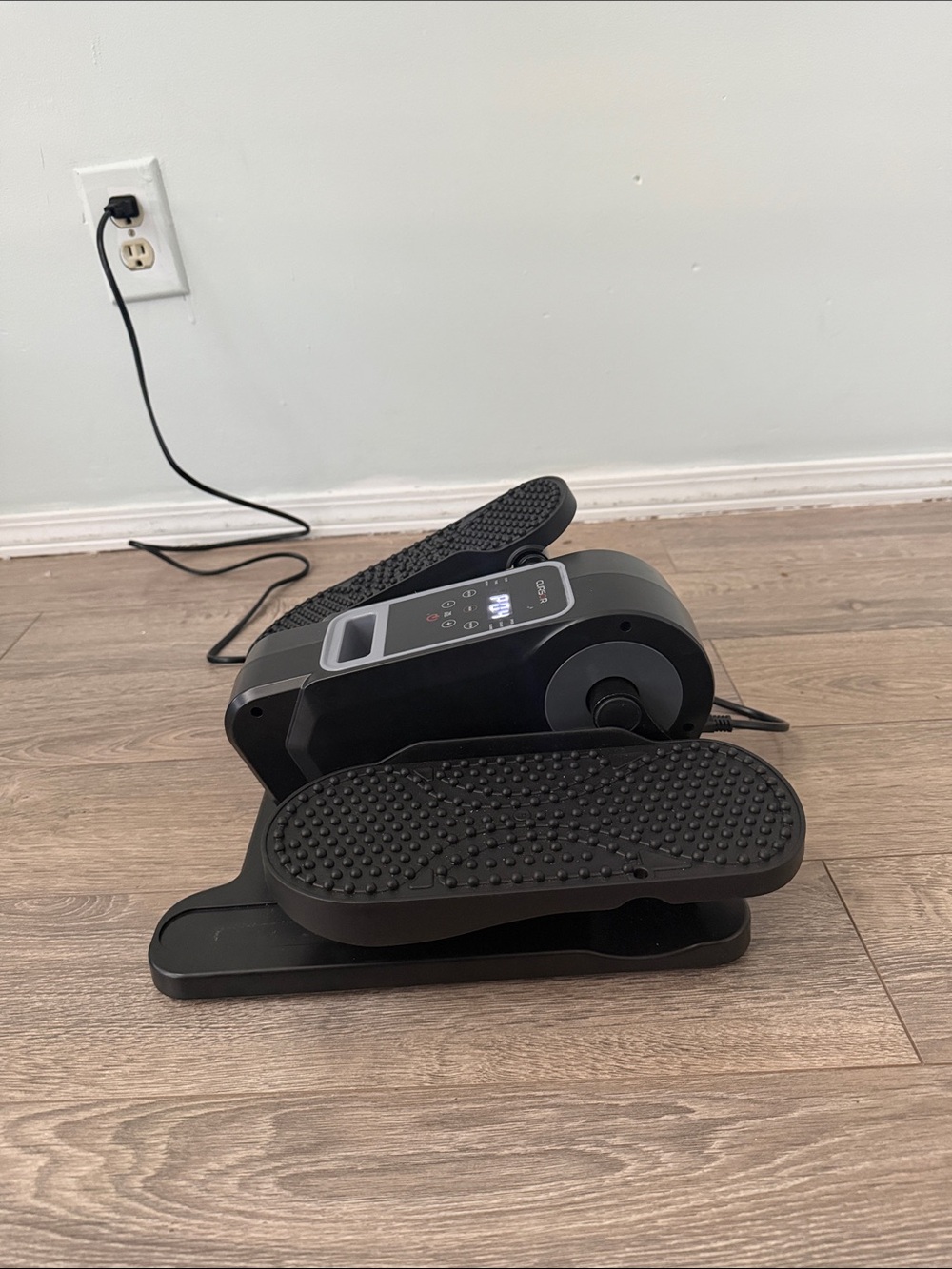 Black Mini Fitness Stepper with Digital Monitor